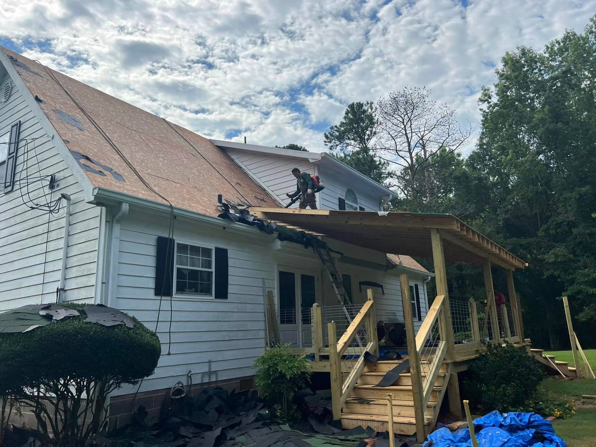 Wind Damage Tear-Off & Porch — Newnan, GA
