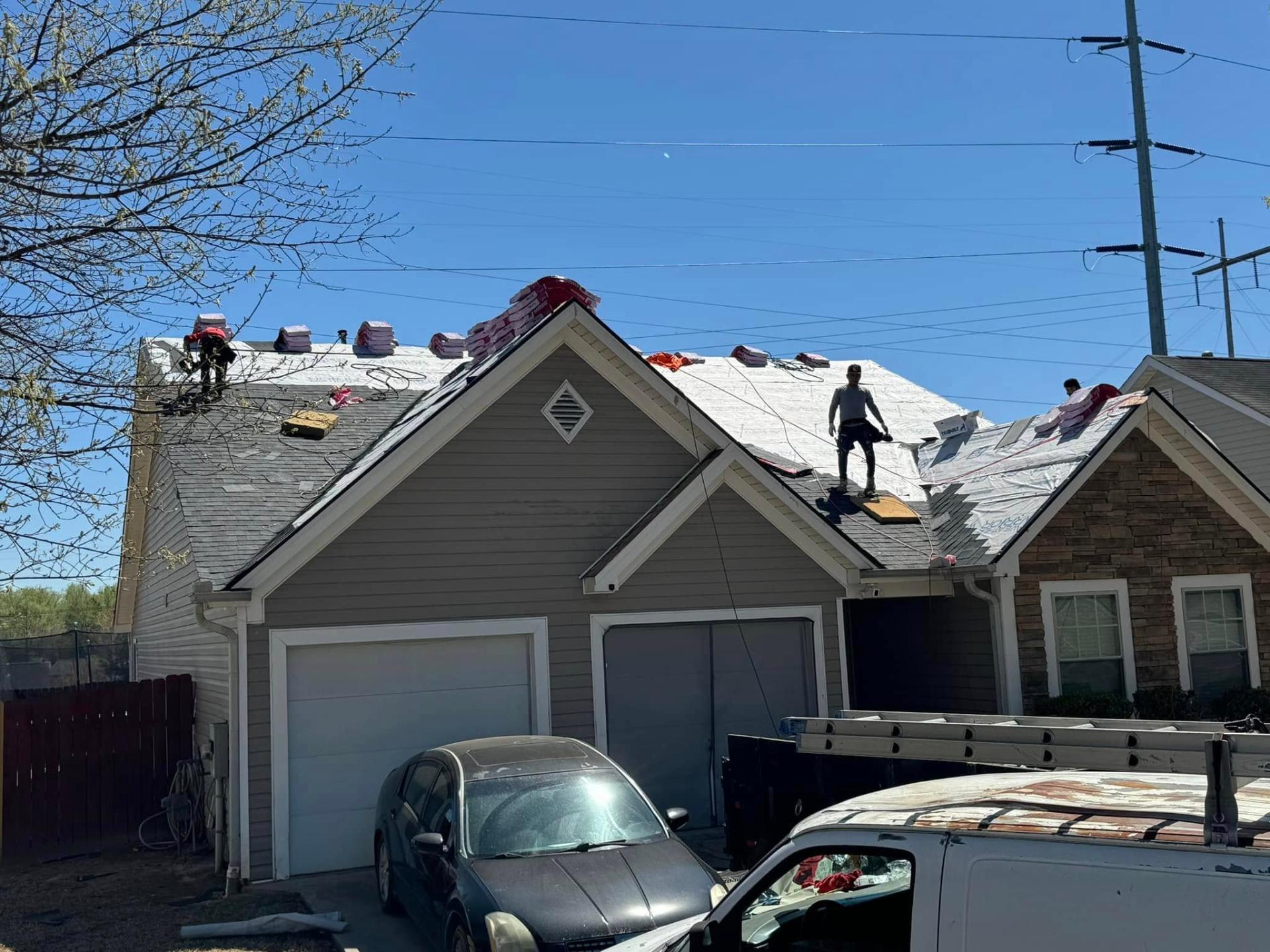 Underlayment & Shingle Staging — Newnan, GA